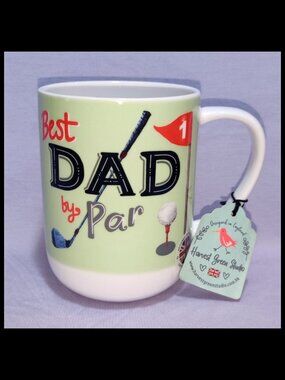 'Best Dad by Par' Mug - Golf Theme - Large 24 oz - Birthday / Father's Day Gift